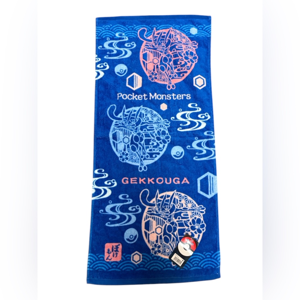 Rare Japan Pokemon Face Towel - Gekkouga Pocket Monsters NWT